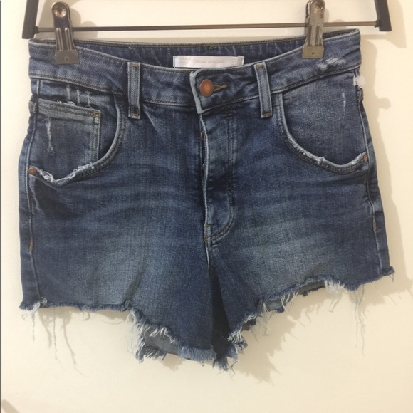 Zara Pants - Zara high waist stretchy denim shorts.